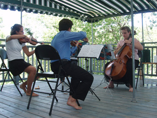 quartet on porch
