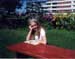 Annie at picnic table
